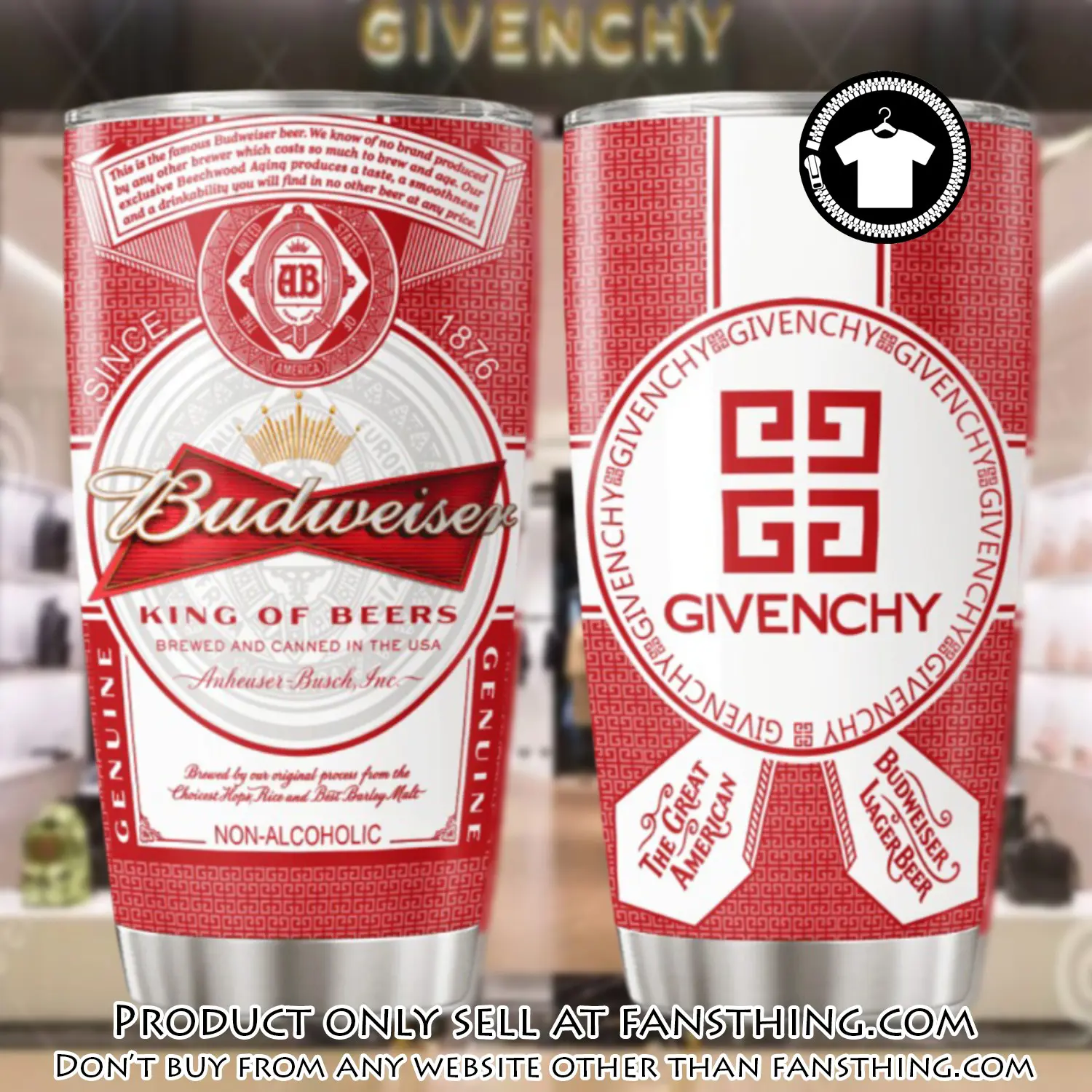 Givenchy budweiser stainless steel tumbler 20oz30oz fst0028532